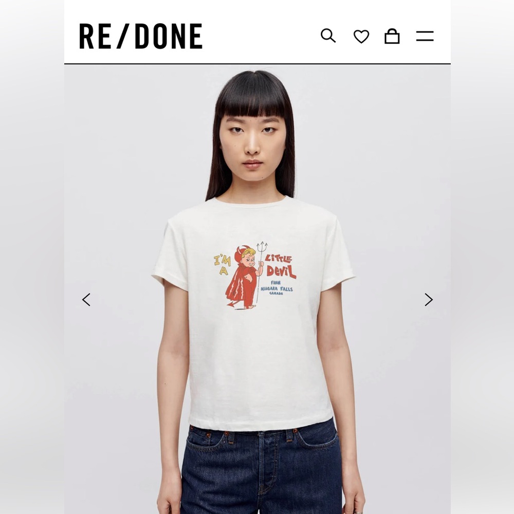 Barely worn Re/Done CLASSIC "LITTLE DEVIL" TEE